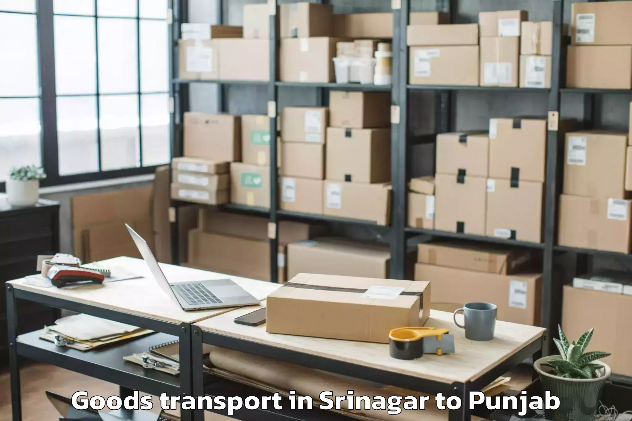 Srinagar to Guru Nanak Dev University Amri Goods Transport Booking